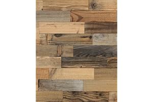 wodewa Rivestimento Murale Legno Vecchio di Pino Riciclaggio Naturale I 1m² Pannelli Murali Rivestimento Parete Legno Decorazioni Pareti 3D Pannello Decorativo Cucina Cameretta