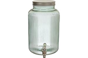 COOK CONCEPT, KA0234, Fontaine en verre ciselé 4L, élégante et sophistiquée, idéale pour servir des boissons lors de fêtes et réceptions, ajoutant une touche décorative à votre table 4L