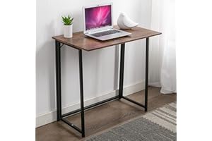 MCC DIRECT Składane biurko komputerowe, bez montażu, biurko do nauki, stół do pisania, dom, biuro, Boston (brązowe)