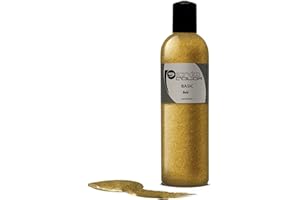 ‎SENJO COLOR Senjo Color Basic Bodypainting Farbe gold metallic I Kosmetische Körperfarbe parabenfrei I Liquid für Airbrush und Pinsel I 250ml Gold