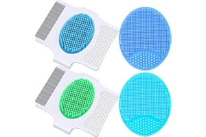 MR LION Cradle Cap Brush and Comb, Cradle Cap Brush, Baby Cradle Cap Brush, Baby Scalp Brush, Cradle Cap Brush for Newborns, Toddler Scrubbers Exfoliator Brush Help Gently Massage Care Scalp