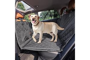 ENONCI Coprisedile Auto per Cani Telo Posteriore con Fondo Rigido, Auto per Animali Domestici, Tappetino per Cani Resistente Agli Strappi, Sedile Posteriore Impermeabile Antigraffiato e Antiscivolo