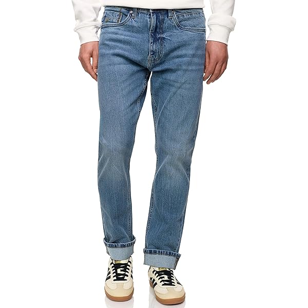 Enzo Heren Bootcut Stretch Denim Jeans