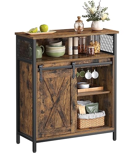 Madia Design Industrial DENNIS In Legno E Metallo – 4 Cassetti E 2 Ante – Cm 128x38x79 H – Marrone - 2