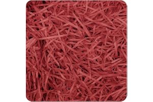 RONGZUBAT Geschreddertes Seidenpapier für Geschenkboxen 100g Raffia Füllmaterial Geschreddertes Papier Geschenk Füllung für Party Burgunder