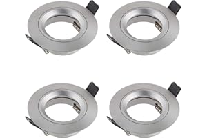 SEBSON Spot Encastrable avec Douille GU10 - Spot Plafond Trou de Montage ø65mm (min. 60mm, max. 70mm) - Plafonnier Encastré Ø80x24mm - Lot de 4