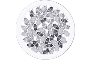 Morella Women's Coin Pendant 33 mm 13" with Black and White Stones