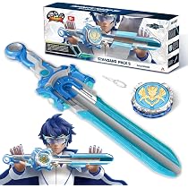 Toupie Infinity Nado Métal Avec Lanceur épée LED – Transformable, Pour Enfants à Partir De 5 Ans (Skylord Violet)