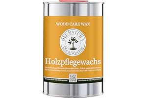OLI NATURA ÖLE & WACHSE OLI-NATURA Holz-Pflegewachs (Zur Auffrischung und Pflege aller hartwachsöl-behandelten Holzoberflächen), 1 Liter, Farblos/natur