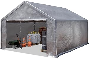 TOOLPORT Tente de Stockage 3x6 m Hangar de Stockage Abri Tente de Garage Bâche PE 350 N étanche à l'eau en Gris