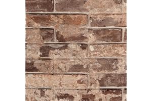 Livelynine Carta da Parati Mattoni 3D Adesivi per Pareti Carta Adesiva per Pareti Camera Letto Adesivo Cucina Rivestimento Parete Effetto Pietra Paraschizzi Cucina Adesivo Mattone 40CMX2M