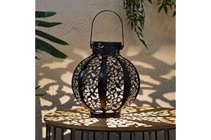 Lights4fun Lanterna Solare Decorativa Stile Marocchino di 17 cm con LED Bianco Caldo per Esterni