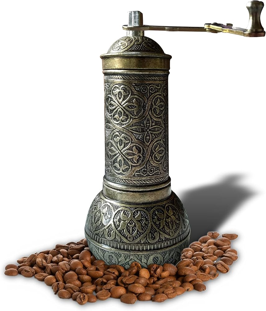 Binbir Trend Nostaljik Osmanlı Kahve Değirmeni, Baharat Değirmeni Topuz Hazneli (Sarı Oksit)