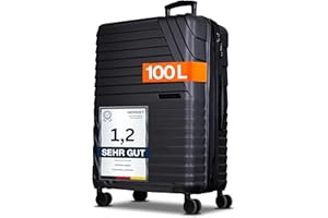 Cocoono Hartschalenkoffer XL Groß – 95L - 104L Volumen – 8 Rollen 360° drehbar – Leichter ABS Koffer mit TSA Schloss & Teleskopgestänge – Reisekoffer, Koffer Groß, Trolley (anthrazit, XL)