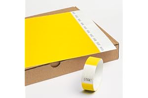 MESSIMO Braccialetti Tyvek Discoteca Senza Stampa 19 x 255 mm - 100 Pezzi Bracciali Monouso per Eventi - Autoadesiva e Impermeabile