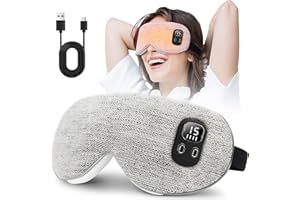 EASICUTI Heated Eye Mask, Cordless Warm Eye Compress for Dry Eyes Blepharitis Stye Treatment Eye Relief Improve Sleep, 4-Level Temperature & Timer, Washable Eye Heating Pad for Sleeping, Travel, Grey