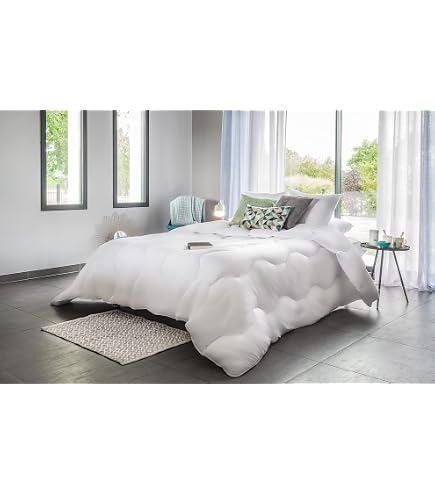 Couette Longue Lucena Cantos 300 G/m² - Taille XL 300x270 Cm, Fibre Creuse Siliconée, Microfibre Douce, Hiver Chaud - 5