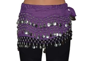 Tanzbekleidung & Accessories Bauchtanz Chiffon Hüfttuch Münzgürtel Bauchtanzgürtel Belly Dance Karneval