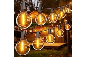 TORKASE Guirlande Lumineuse Guinguette Exterieur 33.5M - G40 110FT 56+2 LED Ampoules de Guirlandes Jardin Lumiere Exterieure Connectable IP54 Imperméable Guirlande Lumières Extérieur Terrasse Pergola Balcon