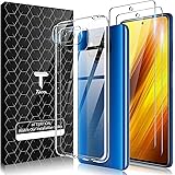 TOCOL [3 In 1 Hülle Kompatibel mit Xiaomi Poco X3 Pro / X3 NFC Silikon Handyhülle, 2 Stück Panzergläs 2 Stück Kamera Panzergl