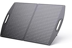 BigBlue 100W ETFE Panneau Solaire, Chargeur Solaire Pliable SOLARPOWA100 (20,52V/6,15A) avec Béquilles pour Station d'alimentation CELLPOWA 600, IP68, pour Camping, Camionnette, Saison Ouragan