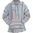 Del Mex Deluxe Mexican Baja Hoodie Sweatshirt Pullover Jerga Surf Poncho Drug Rug