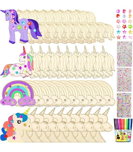40 Piezas De Colgantes De Madera Para Pintar – Kit De Manualidades De Animales Con Cuerda, Ideal Para Niños De 3 A 6 Años