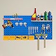 Plantex Metal Peg Board For Wall/Tool Storage Pegboard For Tools/Peg Board Tool Organizer For Garages Workshop Home/For Power Tools & Hand Tools - Wall Mount (90 X 45 Cm), Blue