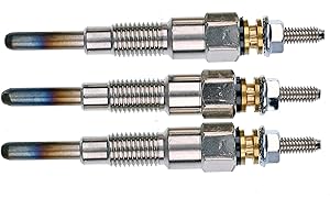 JEENDA 3PCS Glow Plug 16851-65510 16851-65512 Compatible with Kubota D722 D902 D905 D1005 D1105 V1505 V1305 Z482 RTV900 RTV1100 Tractor B1700D B1700E ZD326 ZD331 Mower BX1800D BX1830D