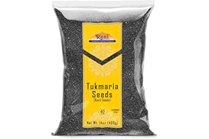 RANI BRAND AUTHENTIC INDIAN PRODUCTS Rani Tukmaria (Holy Basil Seeds) 14oz (400g) Used for Falooda / Sabja Dessert, Spice & Ayurveda Herbal ~ All Natural | Gluten Friendly | Non-GMO | Kosher | Vegan | Indian Origin