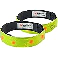 Time To Run High Visibility Reflective LED Lights Safety Running, Cycling & Walking Armbands Pack of Two