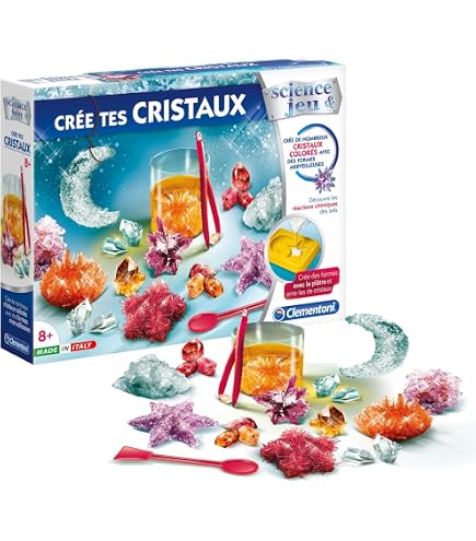 KOSMOS Kit De Crecimiento De Cristales – Juego De Ciencias Con Sales De Colores E Instrucciones En 6 Idiomas Para Niños +10 Años