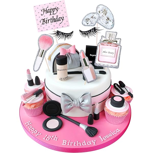 Morofme Make-up Kuchenaufsatz Set - 4-teilig Aus Harz Für Beauty Party