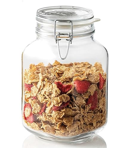 Bormioli Fido, set van 6 beugelsluitglazen, 500 ml, Rocco, voorraadpotten, draadbeugelglazen, inmaakpotten, glas, transparant, 6 x 500 ml