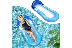 DTXYBC Matelas Piscine Gonflable, 160 x 90 cm Hamac Gonflable Piscine, Bouee Piscine Adulte avec Tête à Flotteur, Matelas Pneumatique Flottant, Aqua Lounge pour Piscine, Plage et Fêtes