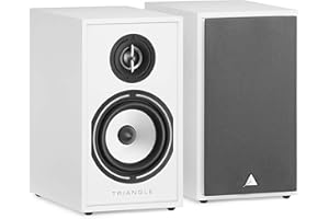 TRIANGLE - BOREA BR02 HiFi-Regallautsprecher - 80 W Belastbarkeit - 89 dB/W/m Ausgang - Vielseitiges Musik- und Heimkino - 176 x 310 x 274 mm - Weiß (Paar)