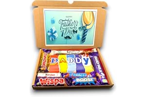 THE SWEET SHOPPE HAPPY FATHERS DAY Chocolate Hamper Selection Box - Gift for Daddy - Fathers Day Present For Him - Chocolate Gift Hamper For Daddy