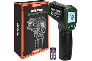 Termómetro Infrarrojo, KAIWEETS Pistola Digital Láser de Temperatura sin Contacto Rango -50 a 400℃ (-58 a 752℉) con LCD Retro