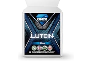 ONYX INGREDIENTS 101 Onyx Lutein 50mg and Vitamin B2 - Vision Support High Strength - Eye Care Supplement - 60 Vegan Tablets