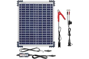 Optimate TecMate Solar Duo 20W, TM522-D2, 6-Stage encapsulated Battery-Saving 12V / 12.8V 1.67A Solar Charger and Maintenance Device