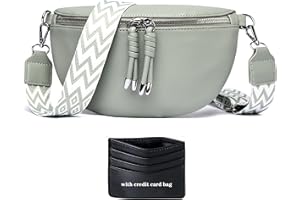 YISUOHOOM Bauchtasche Damen Umhängetasche klein Crossbody Bag Stylisch Brusttasche Kleine Handtasche Hellgrün Geschenke für Frauen