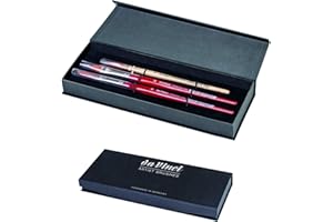 da Vinci Brushes 4252DV Watercolor Brush Set, Quill Size 2, Slant Size 10, Oval Size 12, Black 3 Each