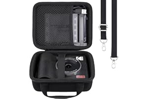 Khanka - Estuche rígido de Viaje de Repuesto para cámara instantánea e Impresora fotográfica Kodak Mini Shot 3 ERA/Mini 3 ERA/Mini Shot 3 Retro, Solo Estuche (Negro, Cremallera Negra)