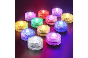 HL Candele LED senza fiamma Tea Lights, mini luce subacquea, 100 ore di illuminazione a LED per laghetto Luci decorative per laghetto, piscina, acquario, vaso, vasca da bagno, spa, festa, festival