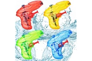 Wasserpistole Klein, ZoneYan 4 Stück Wasserpistole Spielzeug Set, Water Blaster Spielzeug, Wasserpistole Kinder, Spritzpistole Wasser, Wasserspritzpistolen für Sommerschwimmbad Bath Beach Toys (4)