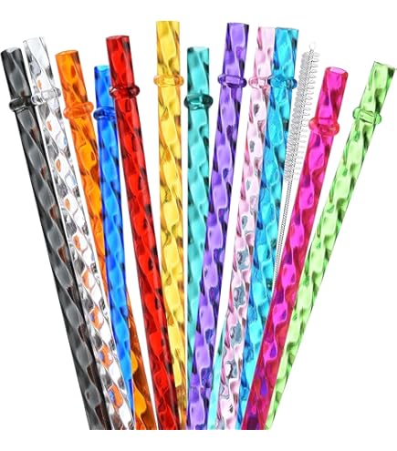 Cannucce Riutilizzabili 60 Pezzi - Plastica Colorata, 23cm X 7mm, Con Spazzola Per Pulizia - Foto 11
