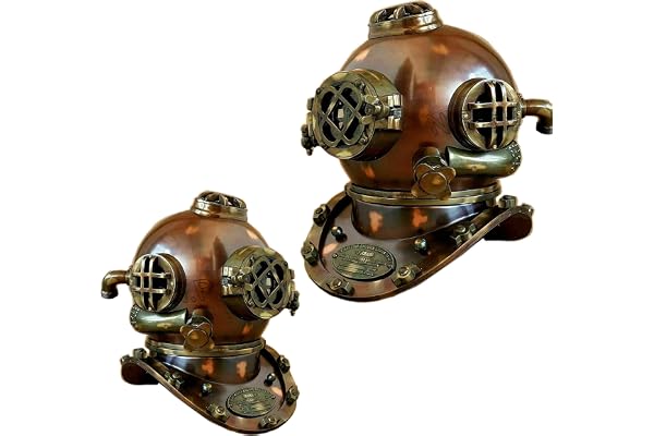 Nautical Replica Hub Vintage US Navy Mark V Scuba Hjälm, Brons, Stor, Vuxna Unisex