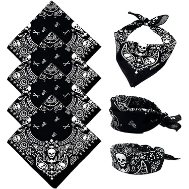 COMVIP Sciarpa Bandana Uomo In Raso Di Seta - 60x60 Cm - Protezione Solare - Nero Con Pois Bianchi