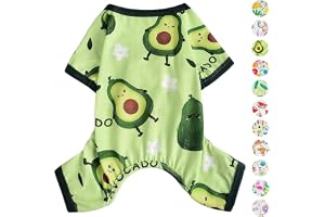 PETANGEL Dog Cat Bodysuit Pjs Spring Summer Autumn Dog Clothes for Puppies Miniature Dogs Cats Girl-Boy, Soft Stretchy Kitten Clothes Doggie Onesies Cat Pet Jammies (Size:S, Chest:35cm, Length:25cm)