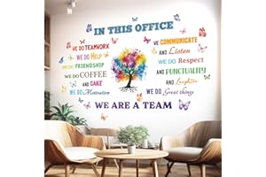 DECOWALL DS9-8086 Office Quotes Wall Stickers Decals Decor for Positive Sayings Peel and Stick Motivational Teamwork Company Art We are A Team Gift Classroom